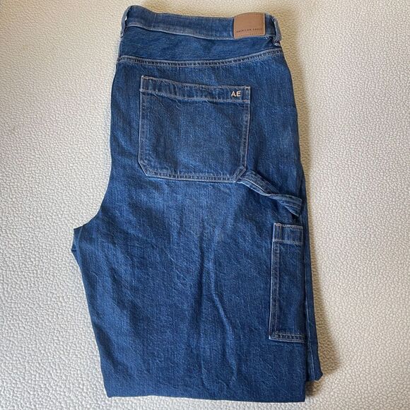 NWT American Eagle Women's Carpenter Mom Jeans Size 20 35W AE Super High Rise - Picture 3 of 9